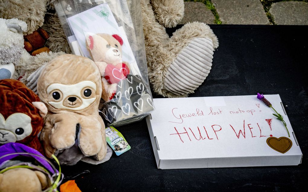 2024-05-31 19:35:02 VLAARDINGEN - Buurtbewoners en belangstellenden tonen hun medeleven tijdens een bijeenkomst op het stadhuis in Vlaardingen. De menigte kwam bijeen voor het 10-jarige meisje uit die stad dat eerder ernstig gewond in een ziekenhuis lag. ANP ROBIN UTRECHT