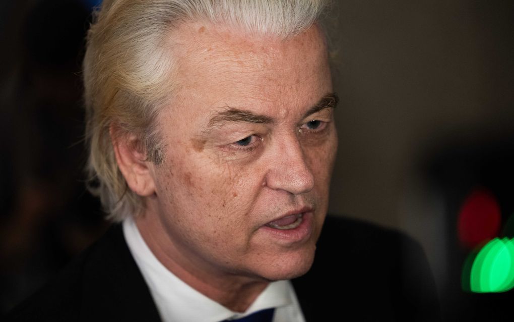 Wilders sprak in Brussel onder anderen Marine Le Pen van het Franse Rassemblement National. beeld ANP REMKO DE WAAL