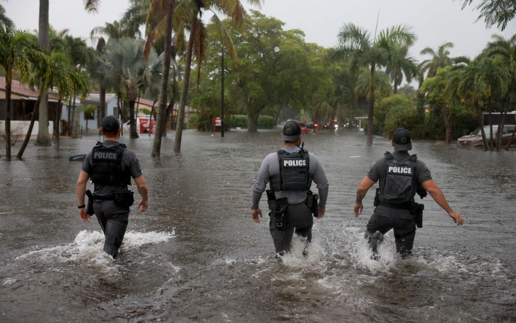 Overstromingen in Hollywood, Florida. beeld AFP, Joe Raedle