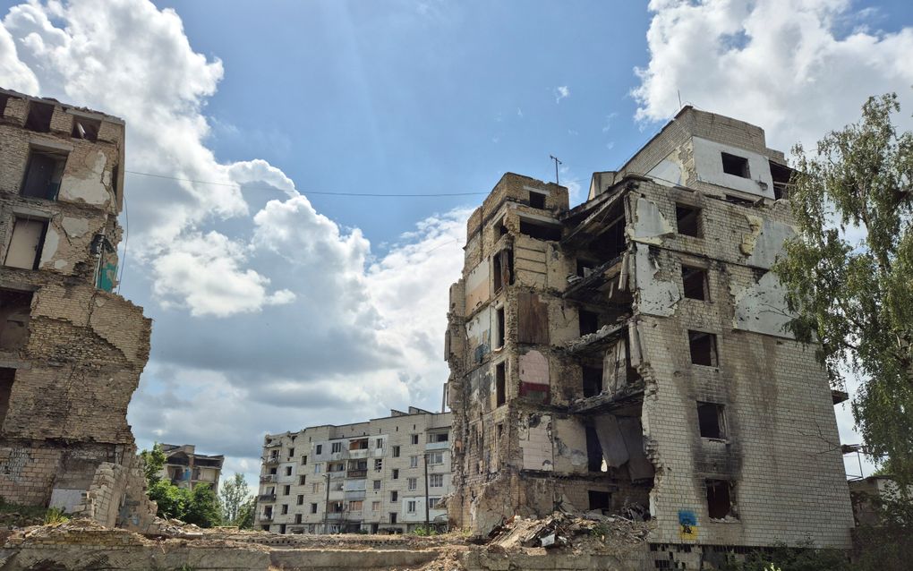 Verwoestingen in Borodyanka. beeld Arieke Peters