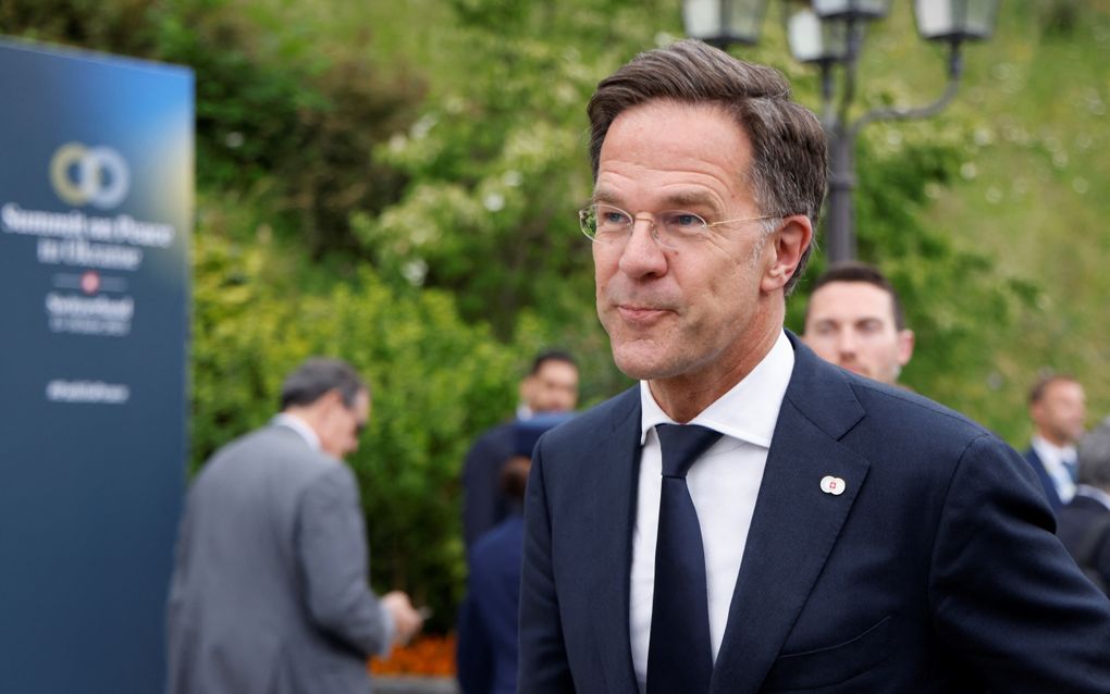 Netherlands' Prime Minister Mark Rutte arrives to take part in a Summit on Peace in Ukraine at the luxury Burgenstock resort, near Lucerne in central Switzerland, on June 15, 2024. The two-day gathering brings together Ukrainian President and more than 50 other heads of state and government, to try to work out a way towards a peace process for Ukraine -- albeit without Russia.
Ludovic MARIN / AFP