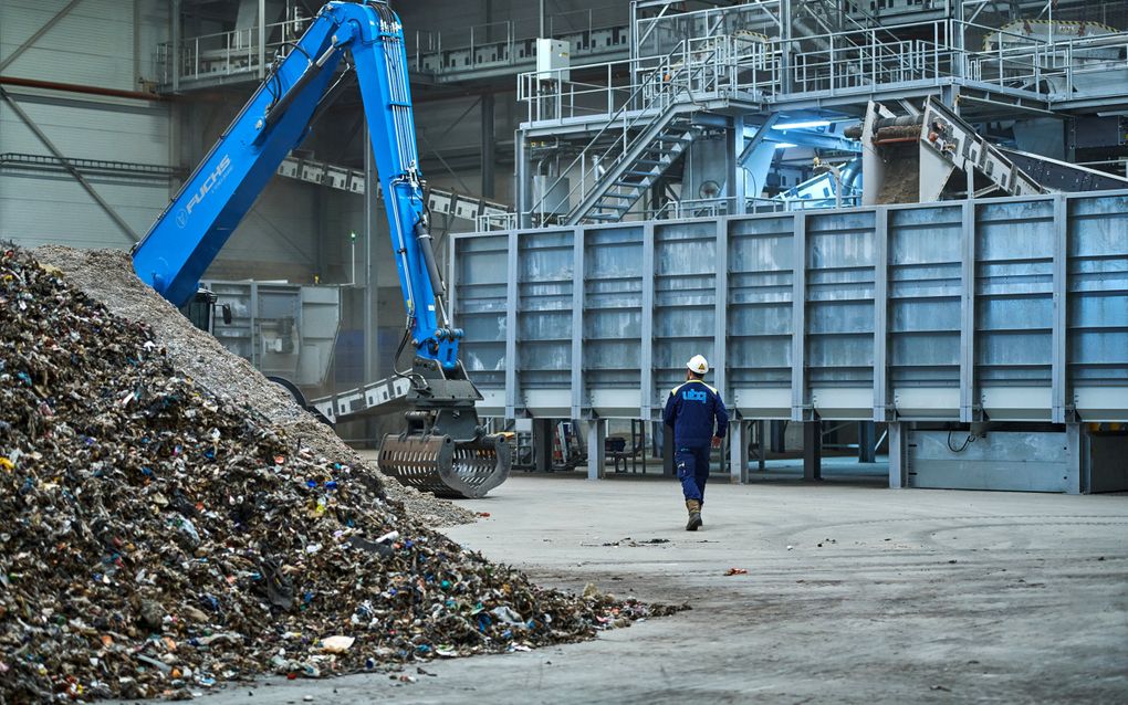 Jaarlijks verwerkt de fabriek van UBQ Materials in Bergen op Zoom 104.600 ton huishoudelijk afval. beeld UBQ Materials