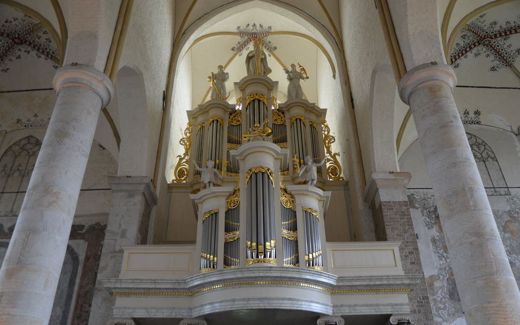 Het Holtgräve-orgel van de Bergkerk in Deventer. Beeld Gert de Looze