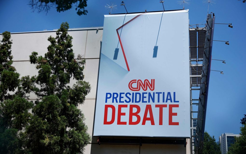 Het debat wordt verzorgd door CNN. beeld AFP, Kevin Dietsch 