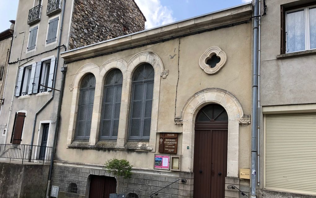 Kerk in Le Vigan, een Uneprefgemeente in Frankrijk. beeld RD, Margreet van den Berg 