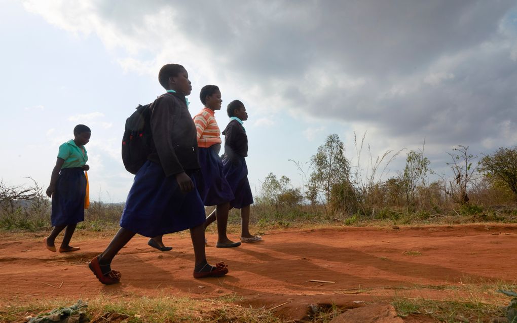 Schoolkinderen in Malawi. beeld Jaco Klamer