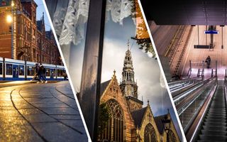 Drieluik van Centraal Station, Oude Kerk en Noord/Zuidlijn