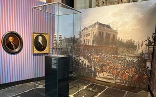 Schilderij Portugese Synagoge en twee portretten.