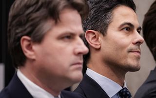  Henri Bontenbal (CDA) en Rob Jetten (D66) zitten naast elkaar tijdens de presentatie van de tussenrapportage van informateur Sybrand Buma.