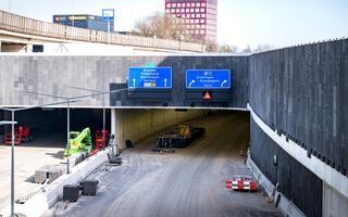 Werkzaamheden aan de zuidelijke ringweg in Groningen. De nieuwe N7 komt verdiept te liggen. beeld ANP, Venema Media