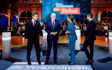 Bontenbal (CDA), Timmermans (GL-PvdA), Yeşilgöz (VVD) en Jetten (D66) zijn aanwezig bij het RTL-verkiezingsdebat.