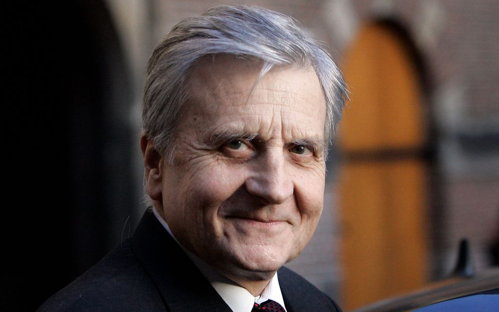 Trichet is blij met de oprichting van een Europees noodfonds. Foto ANP