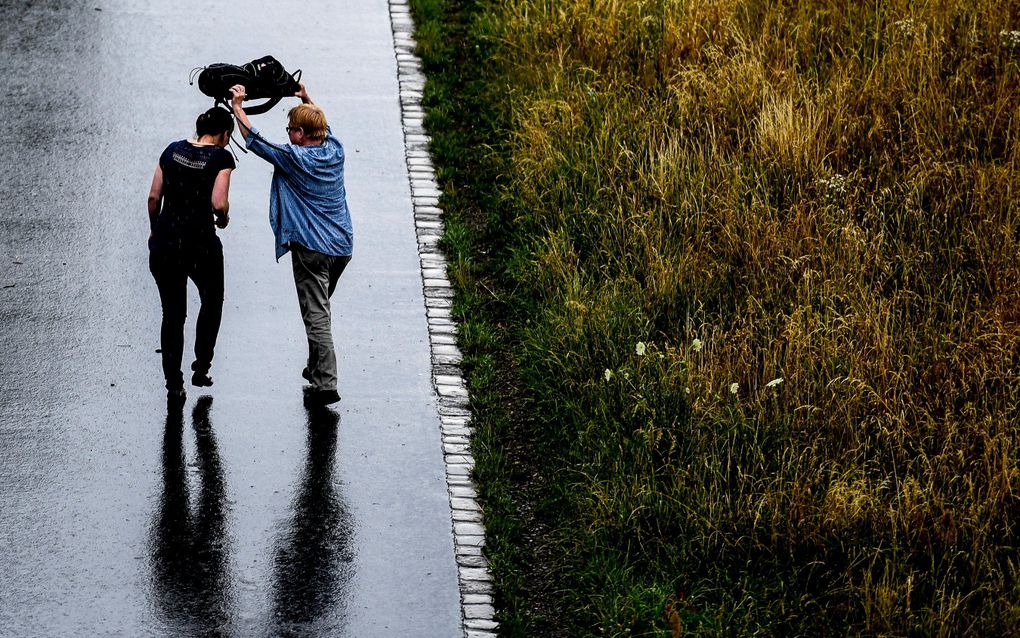 Zware regenval in Saksen. beeld EPA