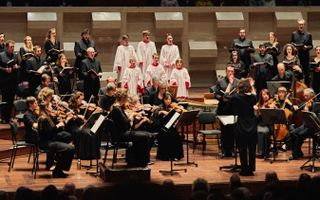 Uitvoering van de "Matthäus Passion" door de Nederlandse Bachvereniging onder leiding van Johanna Soller, zaterdag 16 maart in de Doelen. beeld Milagro Elstak 