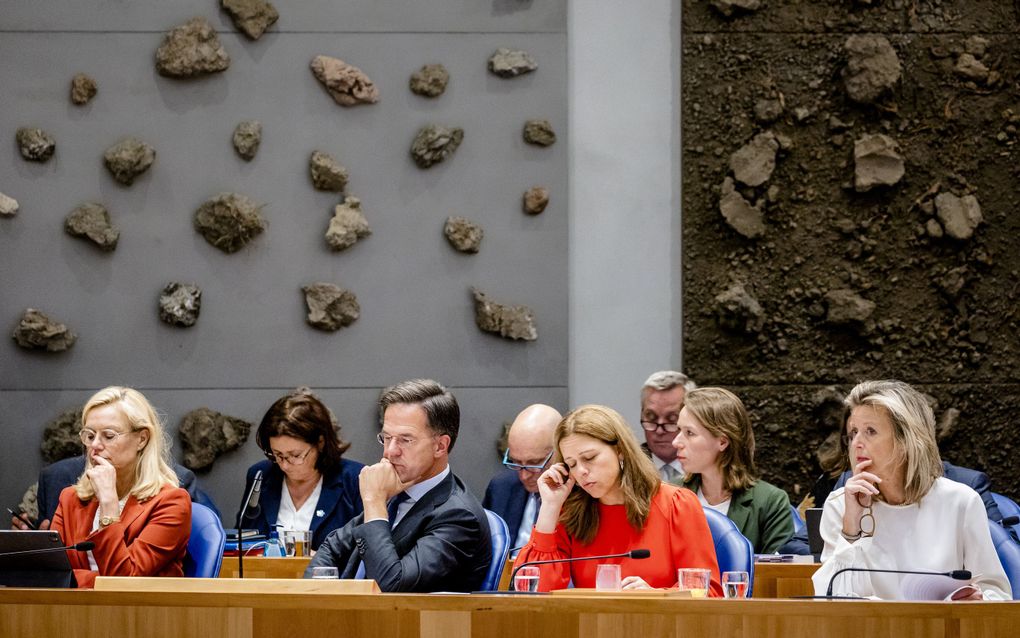 Leden van het kabinet, tijdens de eerste dag van de Algemene Politieke Beschouwingen. beeld ANP, Sem van der Wal