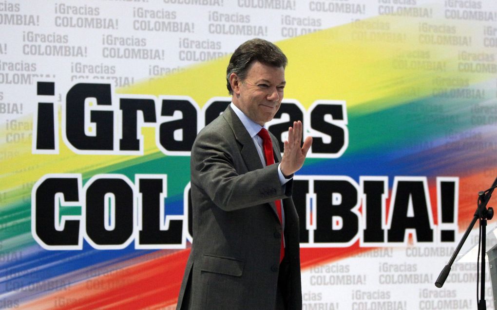 De president van Colombia Juan Manuel Santos. Foto EPA