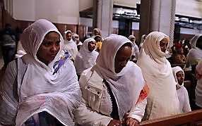 Christelijke vrouwen in Egypte. beeld EPA