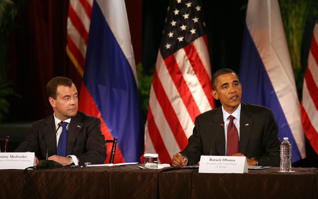 Obama (r.) en Medvedev. Foto EPA