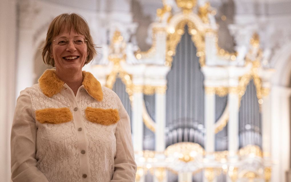 Jolanda Zwoferink in de Hofkirche in Dresden. beeld STH Records, Jaco van Houselt