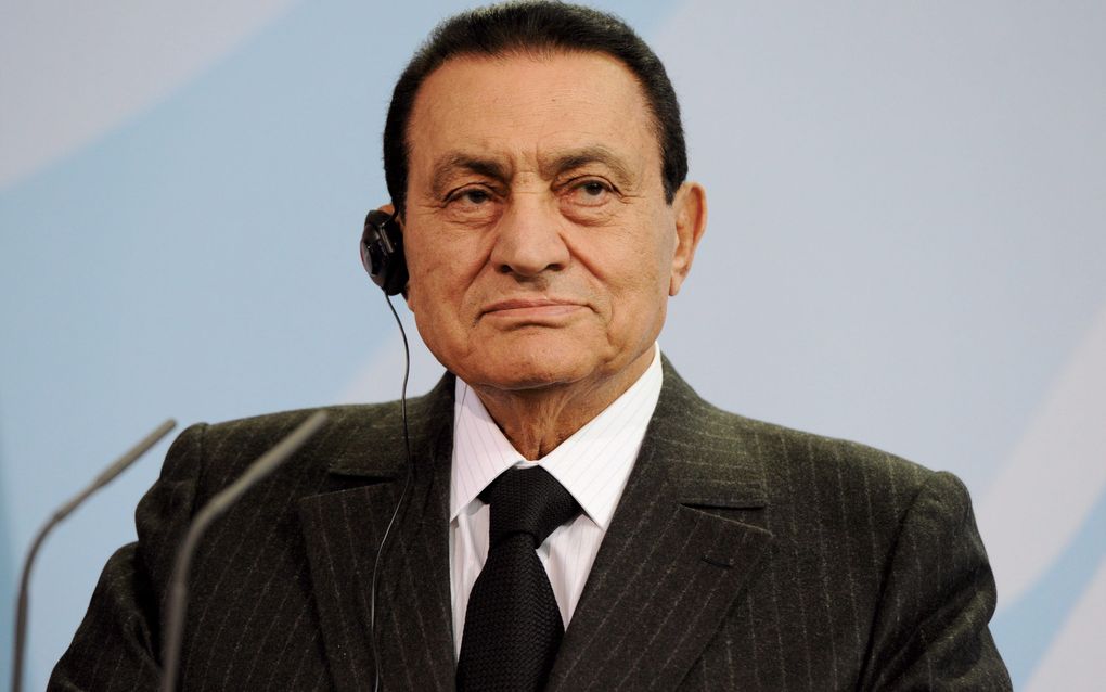 De Egyptische president Hosni Mubarak Foto EPA