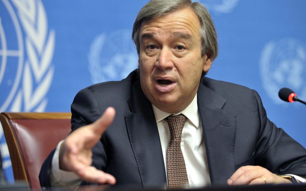 De Hoge Commissaris voor Vluchtelingen van de Verenigde Naties, Antonio Guterres. Foto EPA