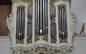 Het koororgel in de Grote of Barbarakerk in Culemborg. Foto RD