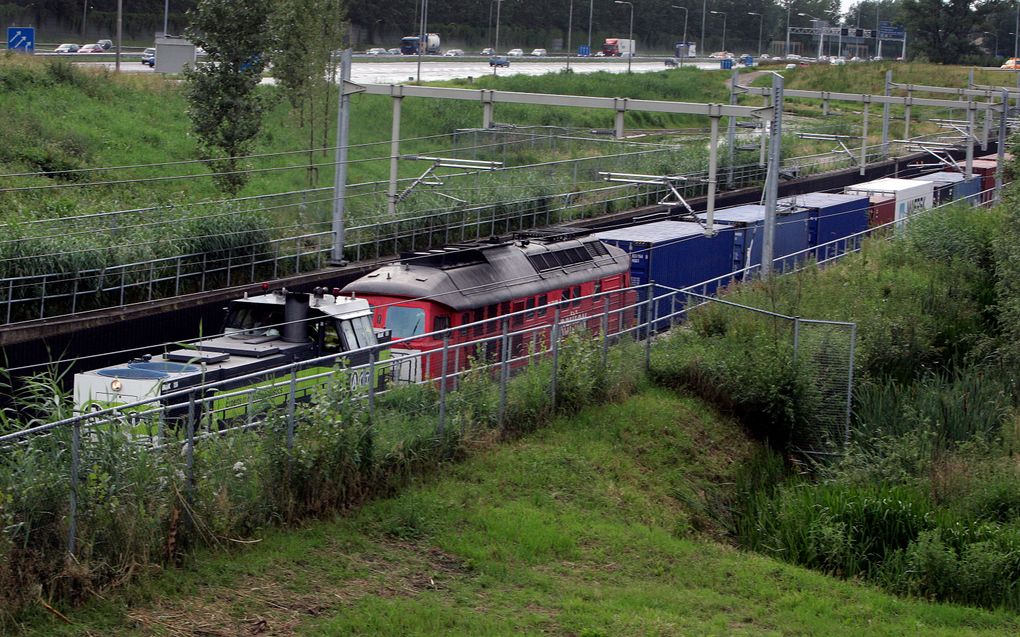 Het aantal treinen over de Betuweroute is in het eerste kwartaal flink toegenomen. Foto ANP