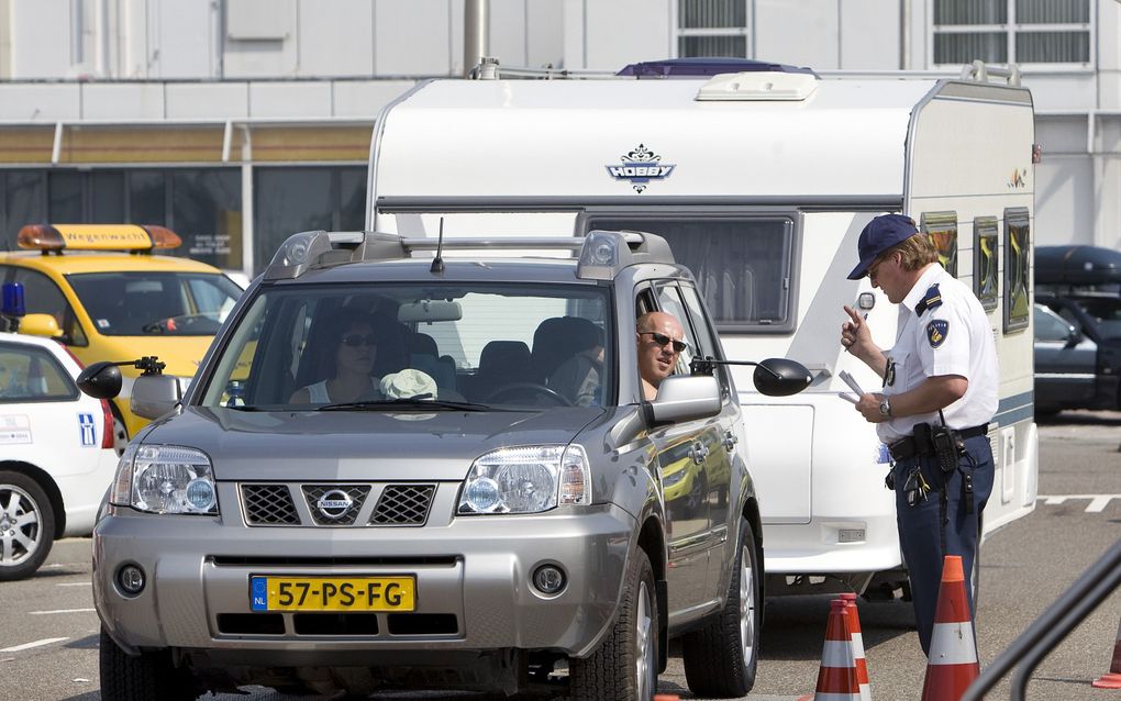 Controle bij de grens. Foto ANP