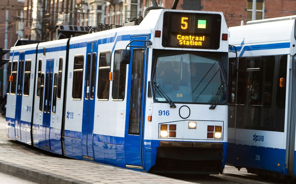 Tram van vervoersbedrijf GVB. Foto ANP