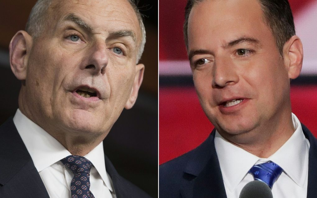 Kelly (L) en Priebus. beeld AFP