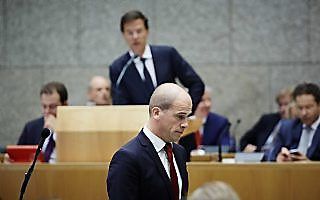 Rutte en Samsom bij de laatste algemene beschouwingen, beeld ANP.