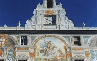 GENUA â€“ Het Palazzo San Giorgio, zetel van de havenautoriteit van Genua. Foto RD