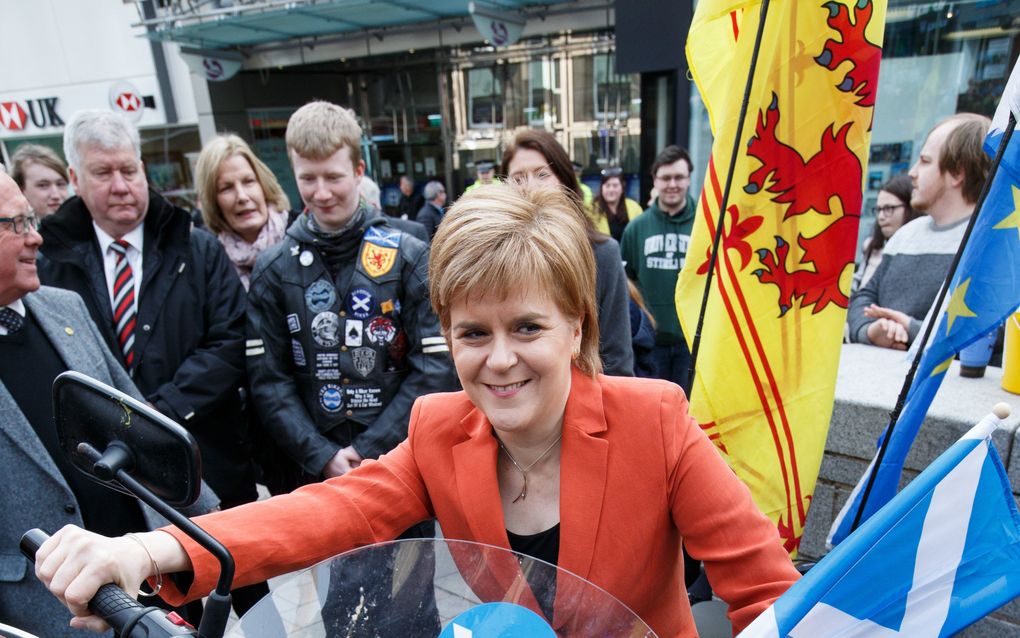 De Schotse premier Nicola Sturgeon. beeld EPA