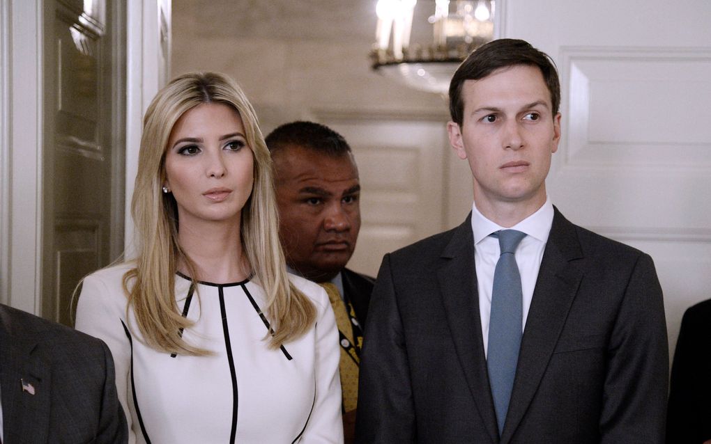 Jared Kushner en Ivanka Trump. beeld AFP