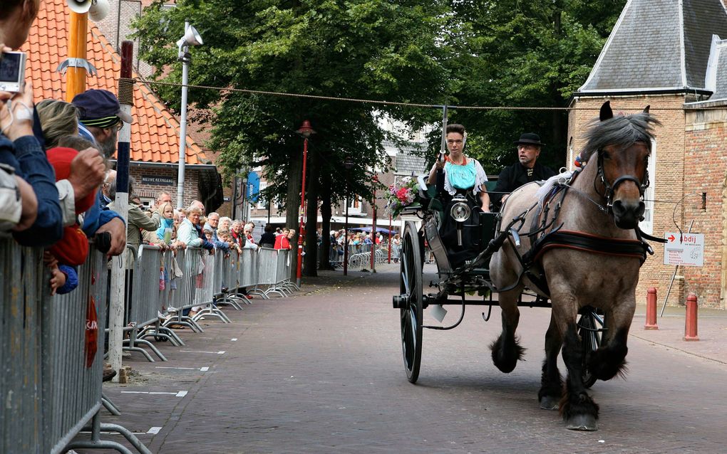 Ringsteken is een prachtige sport om naar te kijken. Foto: een aanspanning in Middelburg met een Belgisch werkpaard ervoor. Foto RD, Anton Dommerholt