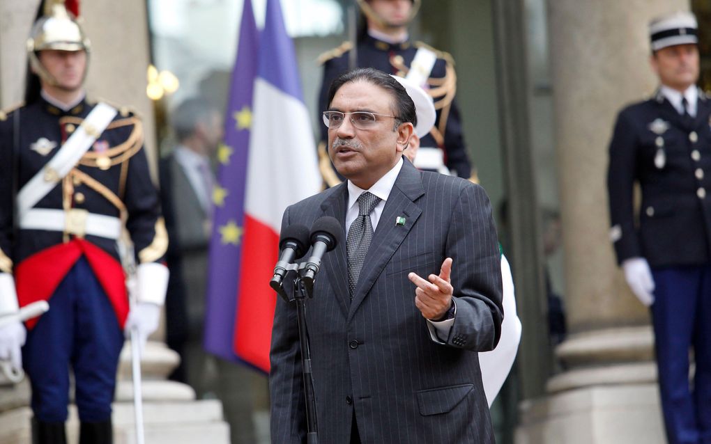 De Pakistaanse president Asif Ali Zardari. Foto EPA