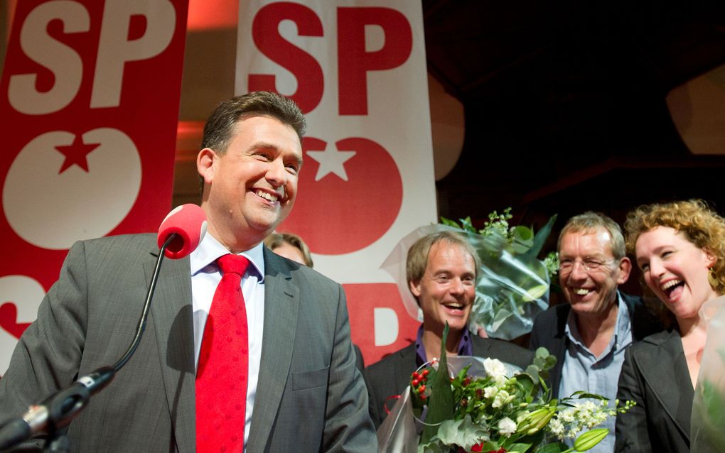 SP-leider Roemer op de verkiezingsavond. Foto ANP