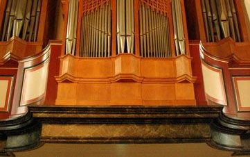 Het Frobeniusorgel in de hervormde kerk van Oude-Tonge. beeld Vereniging van Orgelvrienden