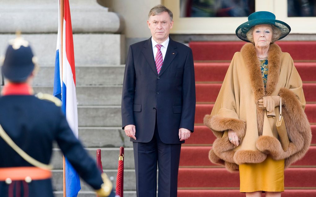 De Duitse president Köhler tijdens een staatsbezoek aan Nederland. Foto ANP