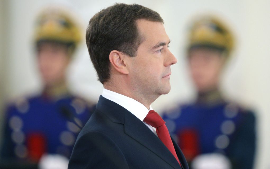 De Russische president Medvedev. Foto EPA