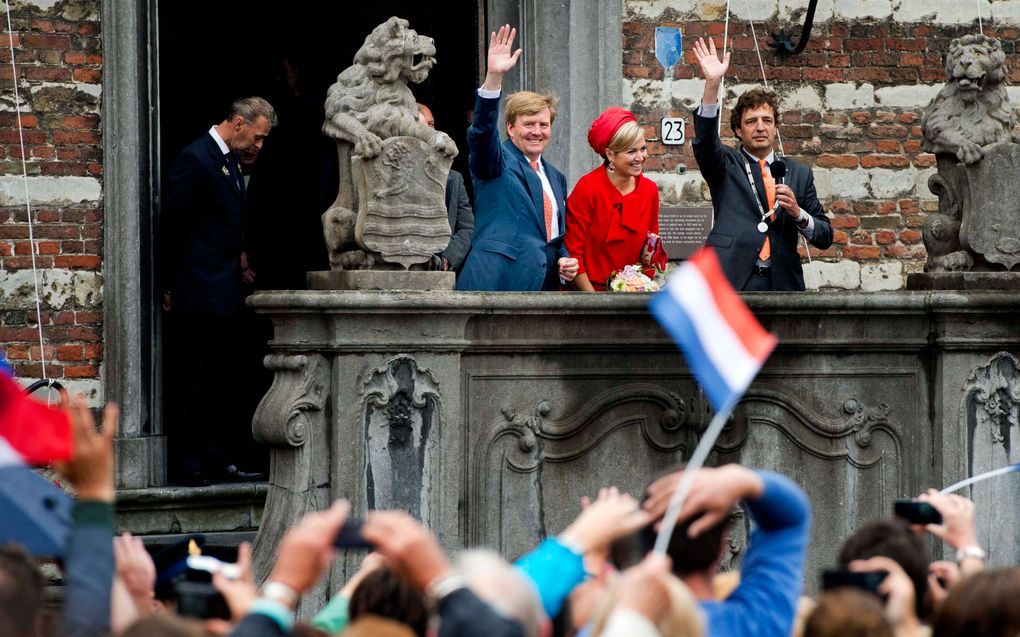 Burgemeester van Goes, René Verhulst (r.), op een foto uit 2013. beeld ANP