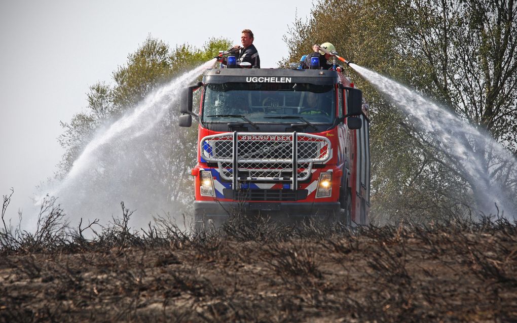 Een sms-waarschuwing kan voorkomen dat toeristen en recreanten op de Veluwe bij een natuurbrand in de problemen komen. Foto ANP