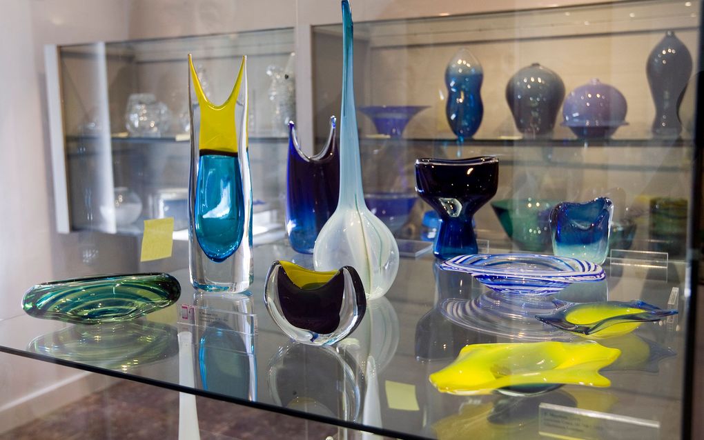 LEERDAM - Glaswerk van Floris Meydam in het vernieuwde Nationaal Glasmuseum in Leerdam. Foto ANP