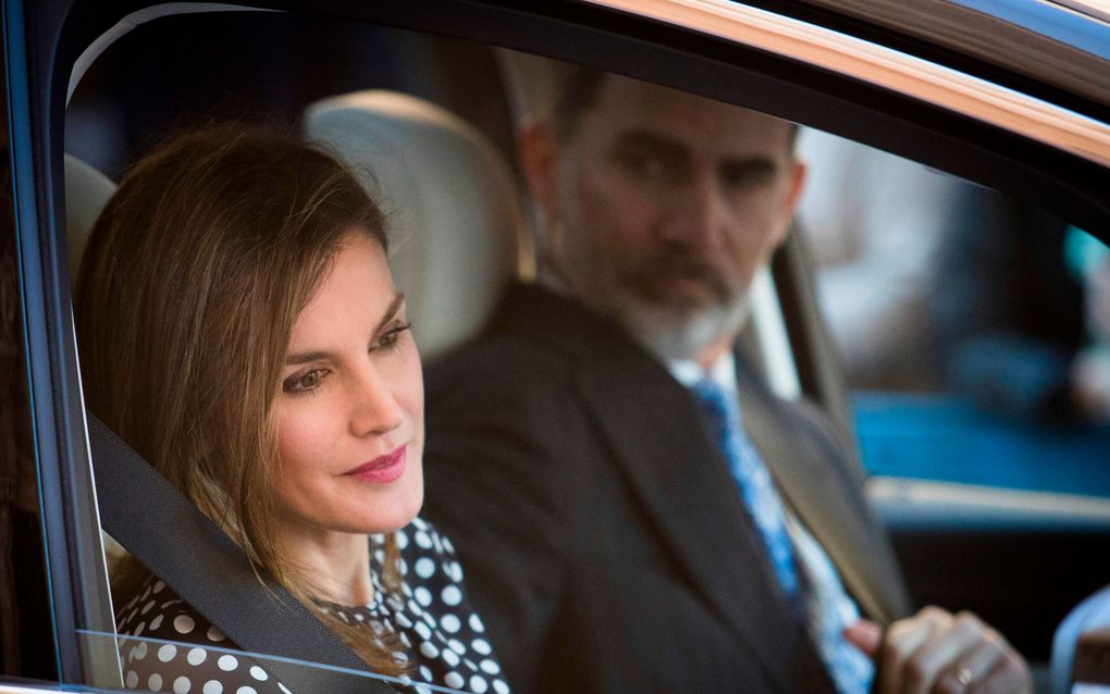 King Felipe VI en zijn vrouw Letizia. beeld AFP