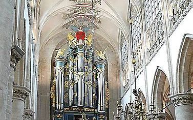 Het Flentrop-orgel van de Grote Kerk in Breda.                     Foto Ad Meskens