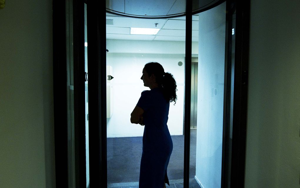 GroenLinks-leidster Femke Halsema dinsdag na afloop van haar toelichting op het mislukken van een paars-pluskabinet met de PvdA, D66 en GroenLinks. Foto ANP