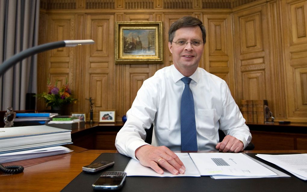 Balkenende hoopt dat zijn partij bij de verkiezingen ten minste dertig zetels haalt. Foto ANP