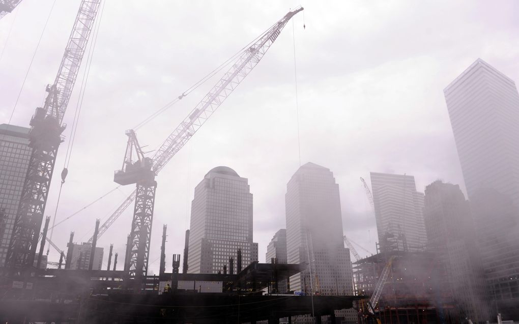 Bouwkranen op Ground Zero. Foto EPA