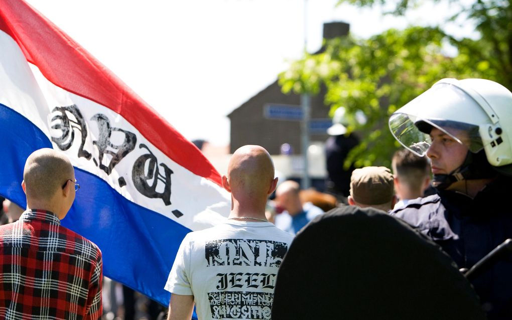 Rechter wil demonstratie NVU verbieden. Foto ANP