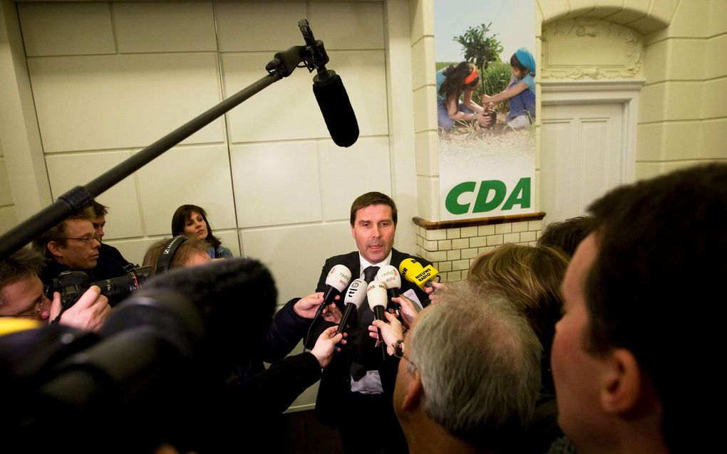 Partijvoorzitter Peter van Heeswijk van het CDA is donderdagochtend opgestapt. Foto ANP